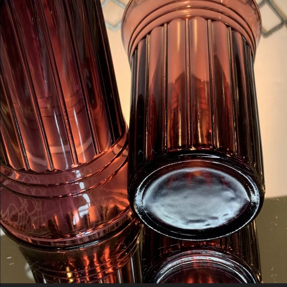SOLD. Hazel Atlas New Century 5” Set 2 Purple #EL9 - Picture 6 of 6